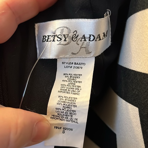 Betsy & Adam By Linda Bernell‎ Black velvet fit & flare party/formal dress. NWT! - Picture 12 of 13